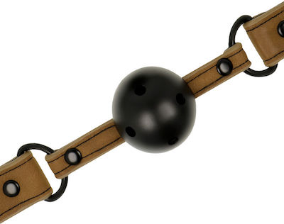 Fetish Submissive Breathable Ball Gag Knebel in Braun Farbe