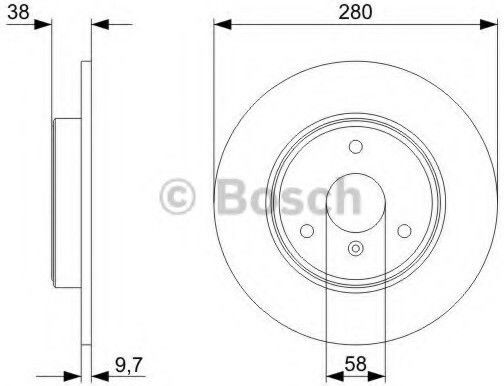 Bosch Спирачни дискове Предни 2бр за Smart За двама