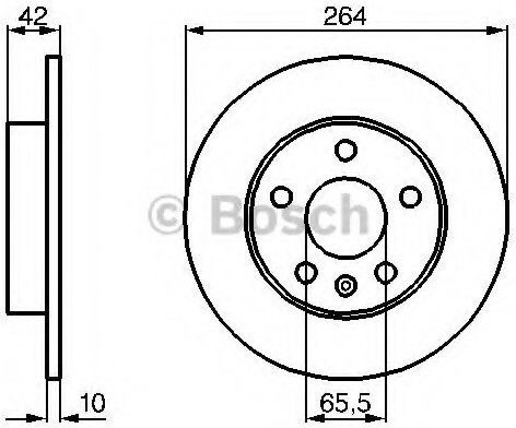 Bosch Brake Discs Rear 2pcs for Opel Astra / Zafira