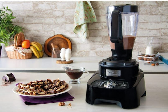 Moulinex Double Force FP821 Πολυμίξερ 1000W με Κάδο 3lt και Κανάτα Μπλέντερ Μαύρο