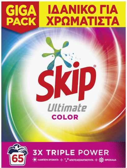 Skip Ultimate Color Απορρυπαντικό σε Σκόνη για Χρωματιστά Ρούχα 4.225kg (65 Μεζούρες)