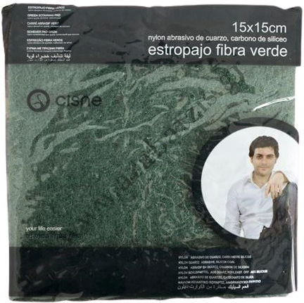 Cisne Scouring Pad Σφουγγάρι Πιάτων 15x15cm Πράσινο