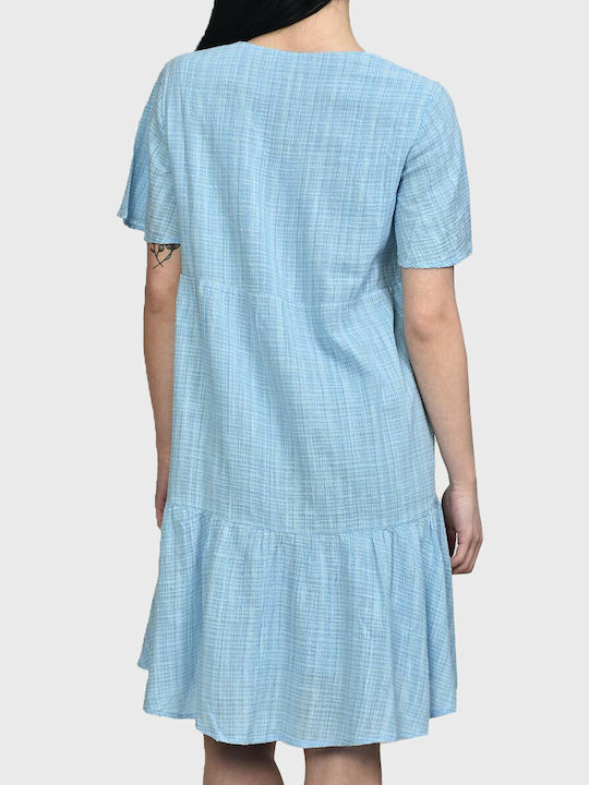 Vero Moda Summer Mini Dress Light Blue