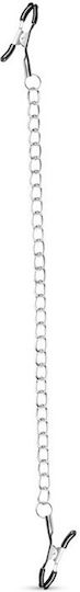 Easytoys Classic Nipple Clamps with Chain Σφιγκτήρες Θηλών σε Ασημί Χρώμα