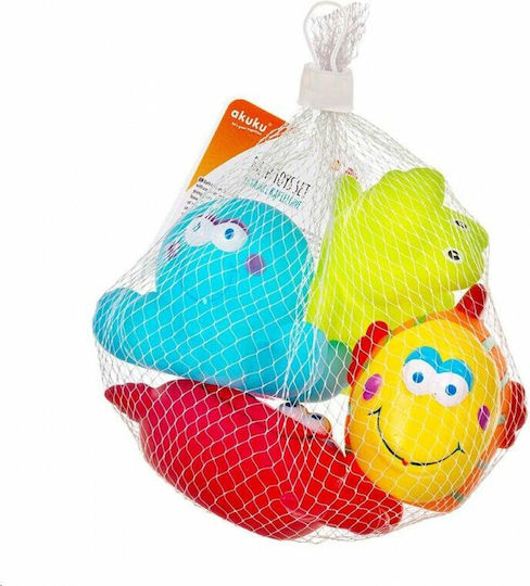 Akuku Sea Zoo Water Faces for 9++ Months 4pcs