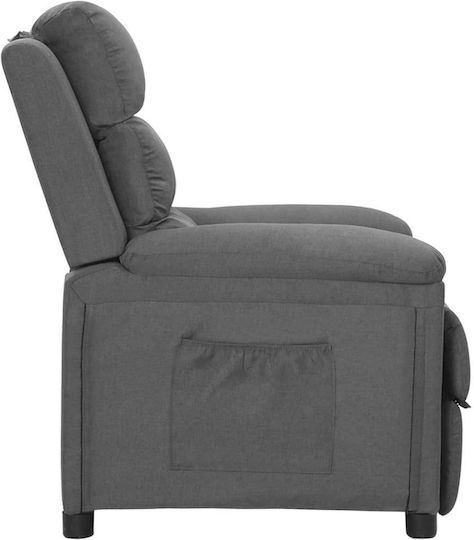 Fotoliu Relax cu Puf Gri 74x92x101.5cm