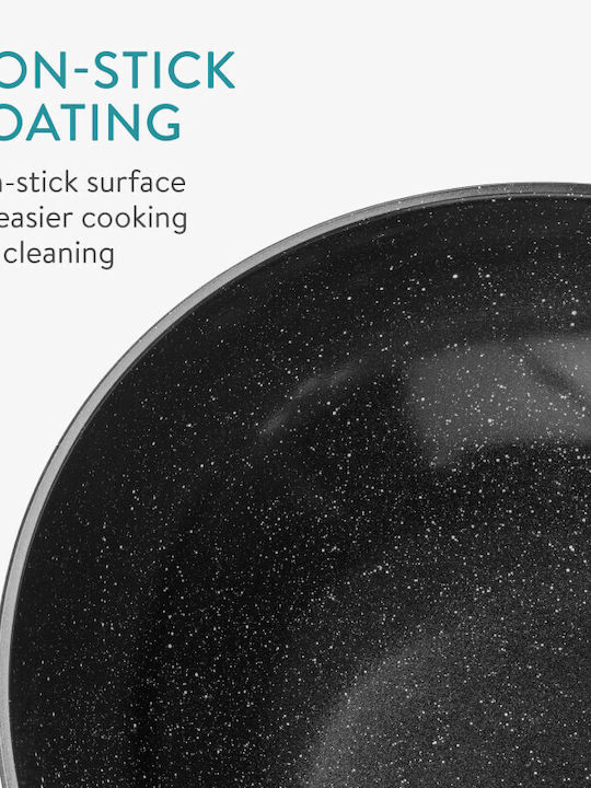 Navaris Wok din Aluminiu cu Strat Antiaderent 30cm