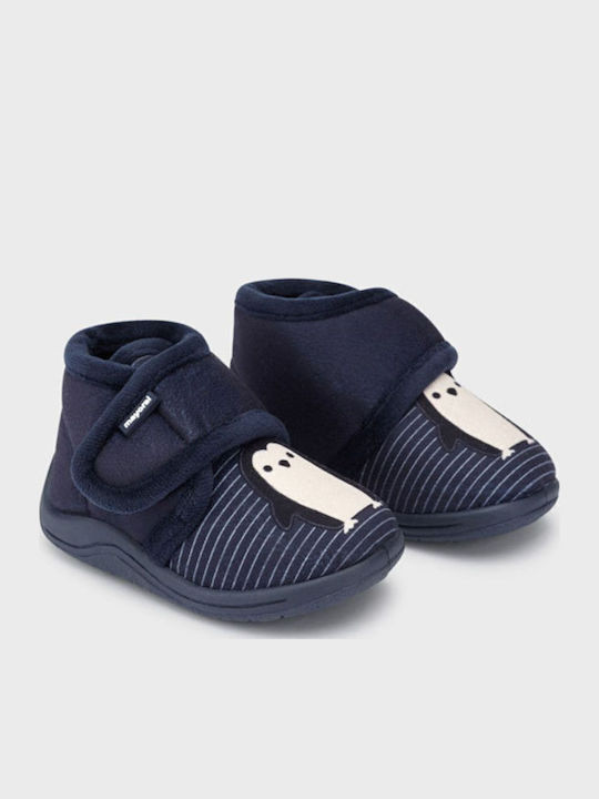 Kinderhausschuhe Stiefel Marineblau