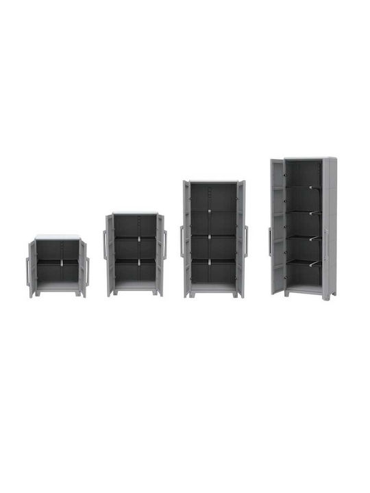Double-Leaf Transforming Cabinet Made of Polypropylene with 3 Shelves 78x43.6x185 cm
