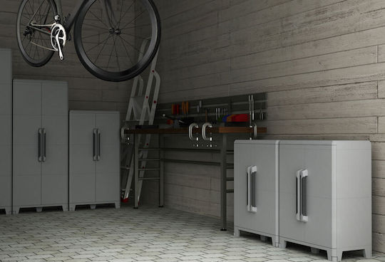 Double-Leaf Transforming Cabinet Made of Polypropylene with 3 Shelves 78x43.6x185 cm