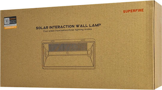 Superfire Wasserdicht Solar LED Flutlicht 72W mit Bewegungssensor IP54