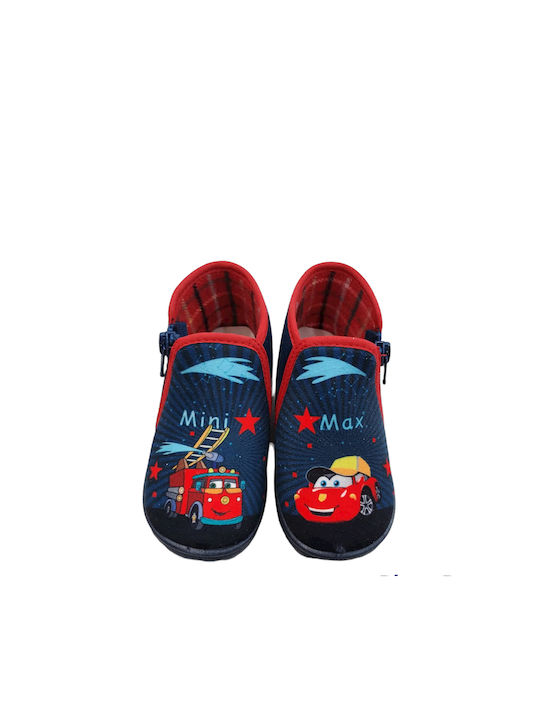 Mini Max Anatomic Kids Slipper Ankle Boot Blue Dinamo