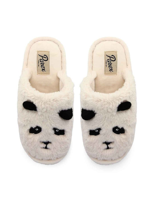 Parex Animal Women's Slippers In Beige Colour