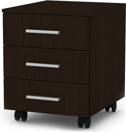 Schublade Büro Luke mit Rollen Wenge 40x48.5x53.5cm