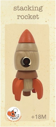 Egmont Stacking Toy Stacking Rocket made of Wood for 12++ Months