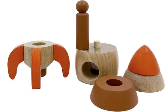 Egmont Stacking Toy Stacking Rocket made of Wood for 12++ Months