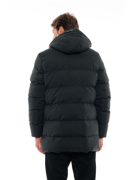 Biston Herren Winter Jacke Puffer Schwarz