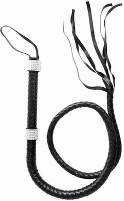 Leg Avenue Rhinestone Handle Whip Black