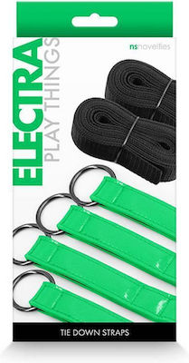 Ns Novelties Electra Play ThingsTie Down Straps Green 4pcs