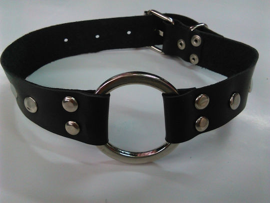 Kinksters Gag BDSM Soft Leather Gag with a 4cm Thong in Black Color