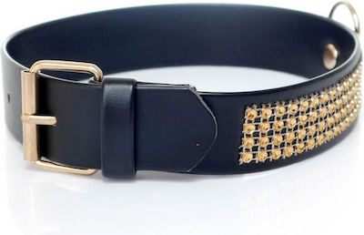 Boss Of Toys Fetish Series Collar With Crystals 3cm Gold