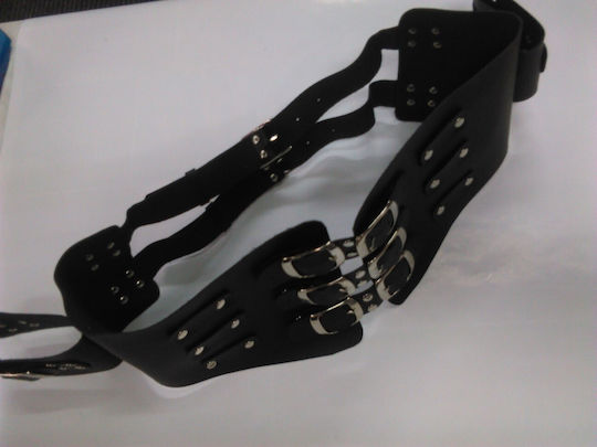 Комплект за Връзване на Тяло с Крайници BDSM Комплект за кожено робство с колан и каишки за крака