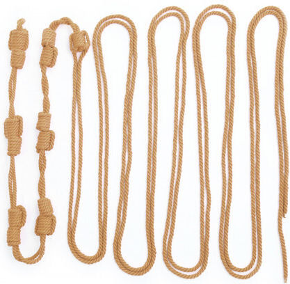 Shibari Naughty Toys Armbinder Shibari Rope 6m Σχοινί Δεσίματος σε Μπεζ Χρώμα