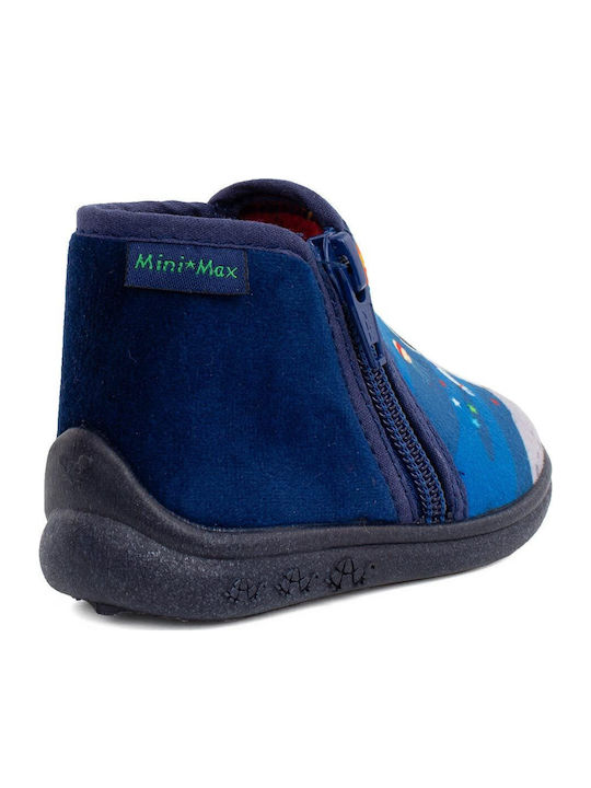 Kinderhausschuhe Stiefel Blau