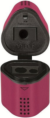 Faber-Castell Grip 183801 Plastic Triple Pencil Sharpener Barrel (Μiscellaneous Colours)