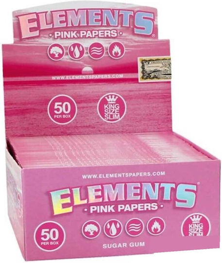 Elements Pink Foițe de Țigări Rulate Slim King Size 32 foi 1buc