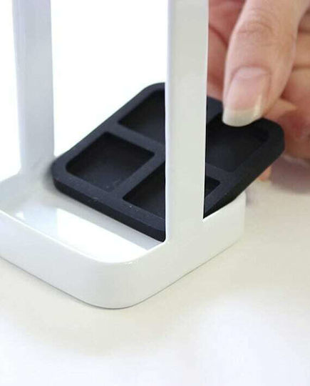 Yamazaki Tabletop Organizer Metallic White