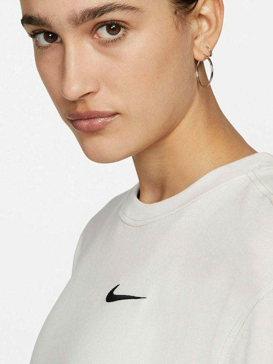 Sportswear Swoosh Rochii De Vară Pentru Femei Mini Sport Rochie Tricou Mâneca Scurtă Albă