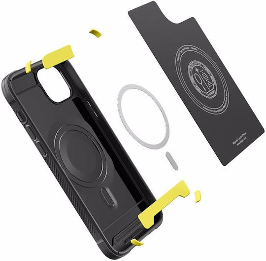 Spigen Rugged Armor Magsafe Back Cover Πλαστικό / Σιλικόνης 2mm Matte Black (iPhone 14 Plus)