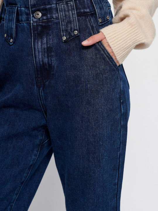 High Waist Women's Jean Trousers in Baggy Line
