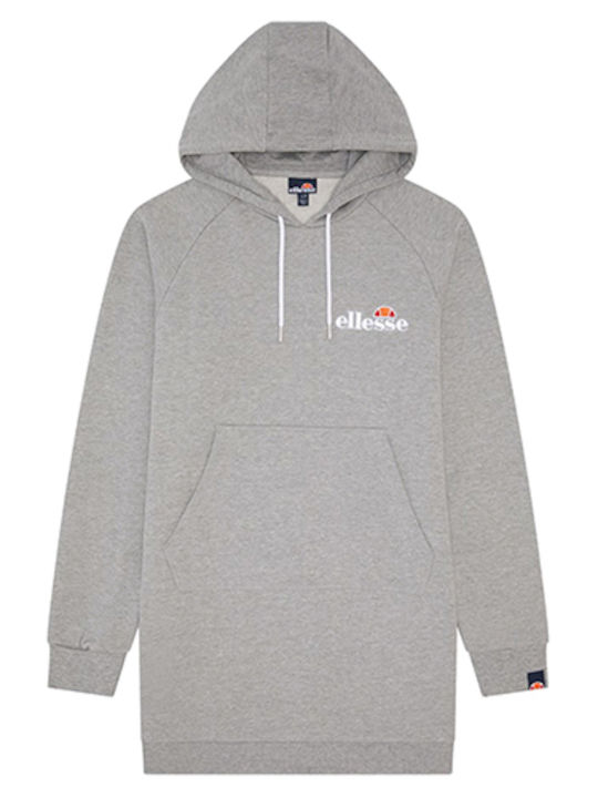 Honey Mini Athletic Dress Long Sleeve with Hood Gray