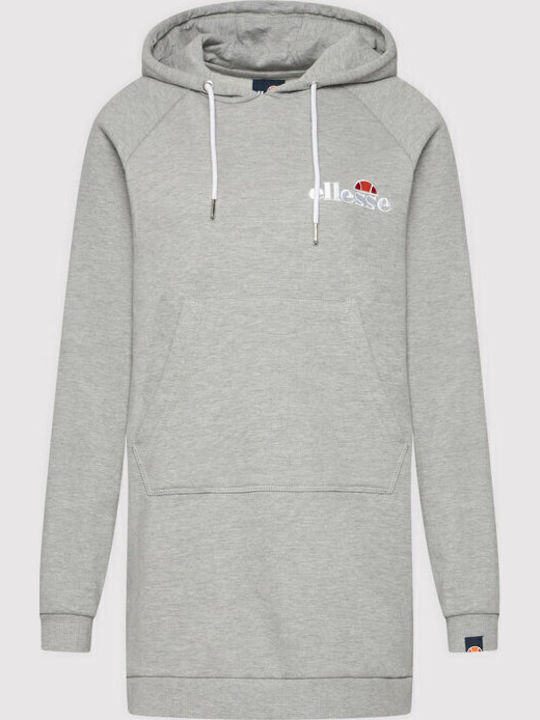 Honey Mini Athletic Dress Long Sleeve with Hood Gray