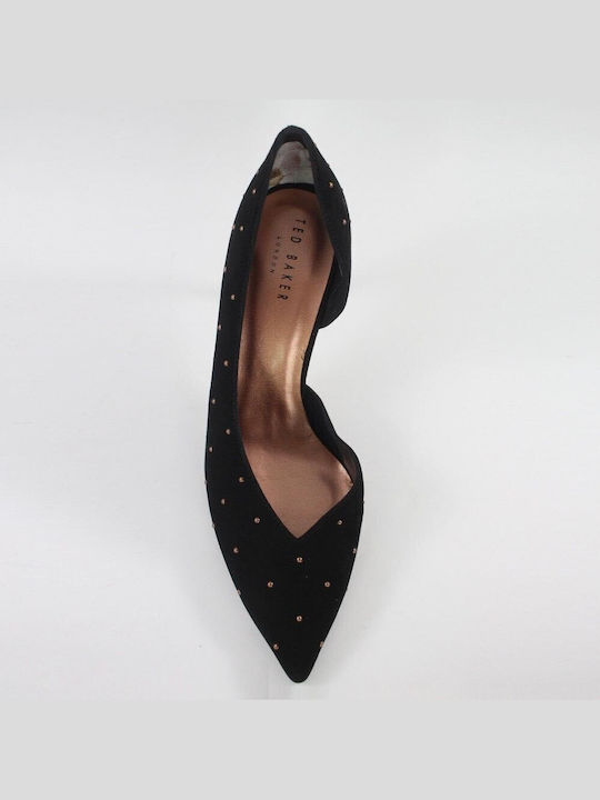 Ted Baker Suede Pointed Toe Black High Heels