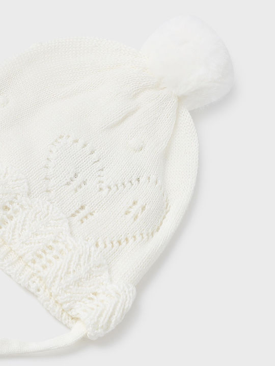 Kids Beanie Set with Scarf & Gloves Knitted White