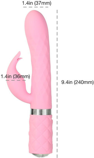 BMS Factory Pillow Talk Mini Δονητής Rabbit Lively Rotating Tarzan Vibrator 24cm Rose