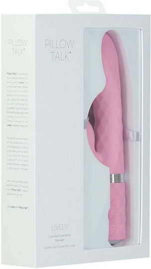 BMS Factory Pillow Talk Mini Δονητής Rabbit Lively Rotating Tarzan Vibrator 24cm Rose