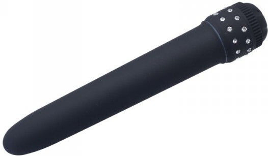 Toyz4lovers Κλασικός Δονητής Shiny Diamond Vibrator 21.6cm Black