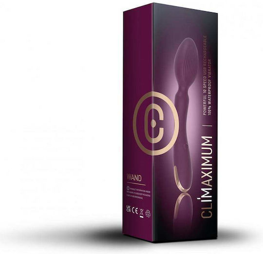 Rocks Off Aurora Vibrator Massage Wandvibrator 25cm Purple Gold