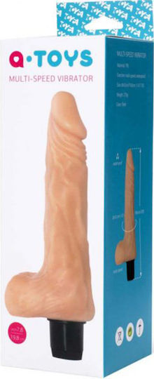 ToyFa Realistic Multi-Speed Vibrator Ρεαλιστικός Δονητής 19.5cm Flesh