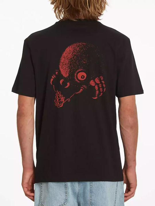 Volcom Faceless Ανδρικό T-shirt Μαύρο με Στάμπα