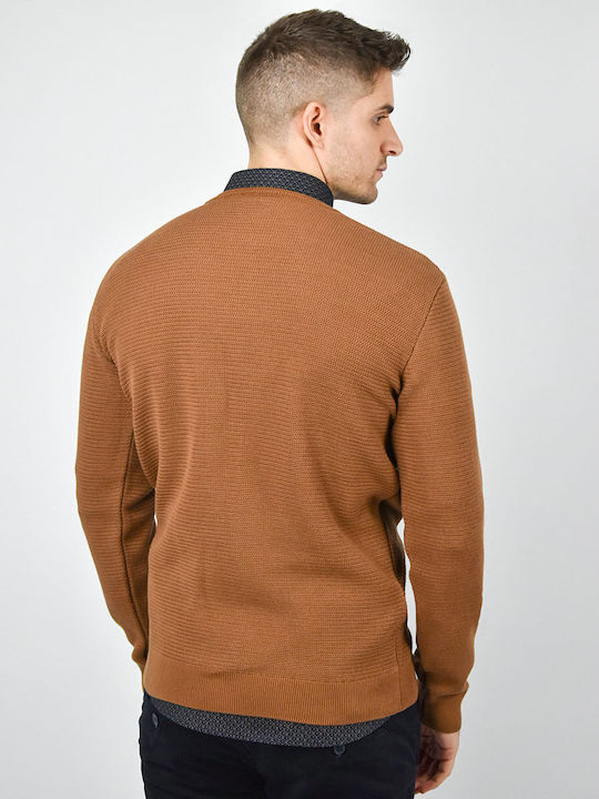 Side Effect Men's Long Sleeve Sweater Brown