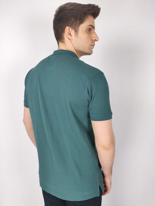 Leonardo Uomo Men's Short Sleeve Blouse Polo Green