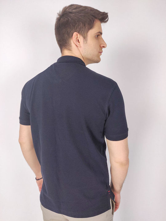 Leonardo Uomo Ανδρικό T-shirt Polo Navy Μπλε