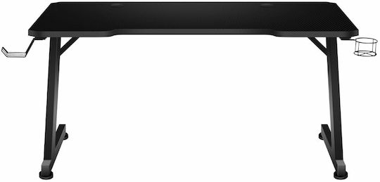 Gaming Office Hero 2.5 Wooden Black with Metal Legs 120x60x75cm