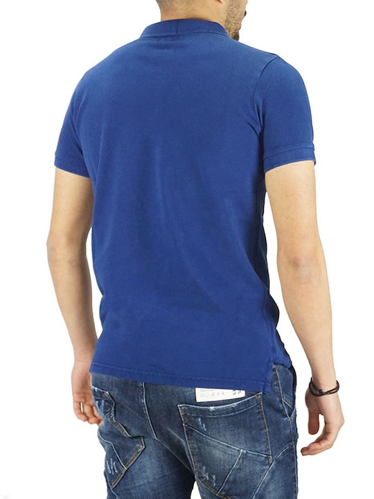 Superdry Vintage Destroy Ανδρικό T-shirt Polo Navy Μπλε