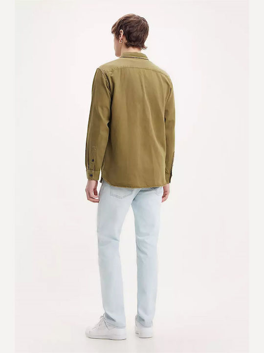 Jackson Worker Overshirt Long-sleeved Denim Shirt Green Gar